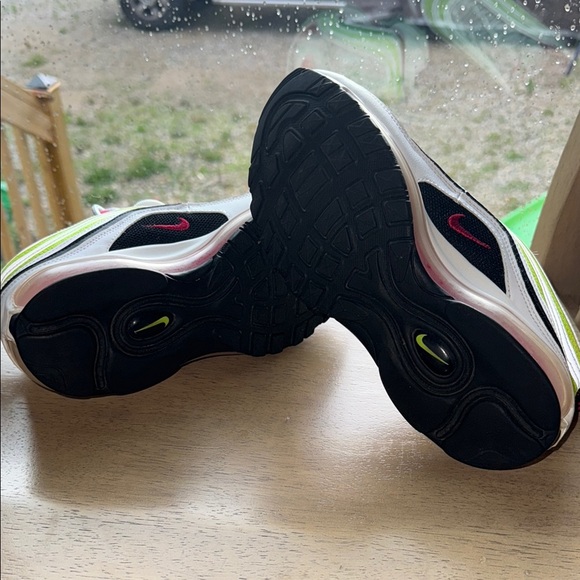 Nike Air Max 97 White and Neon Sneakers - Picture 4 of 4